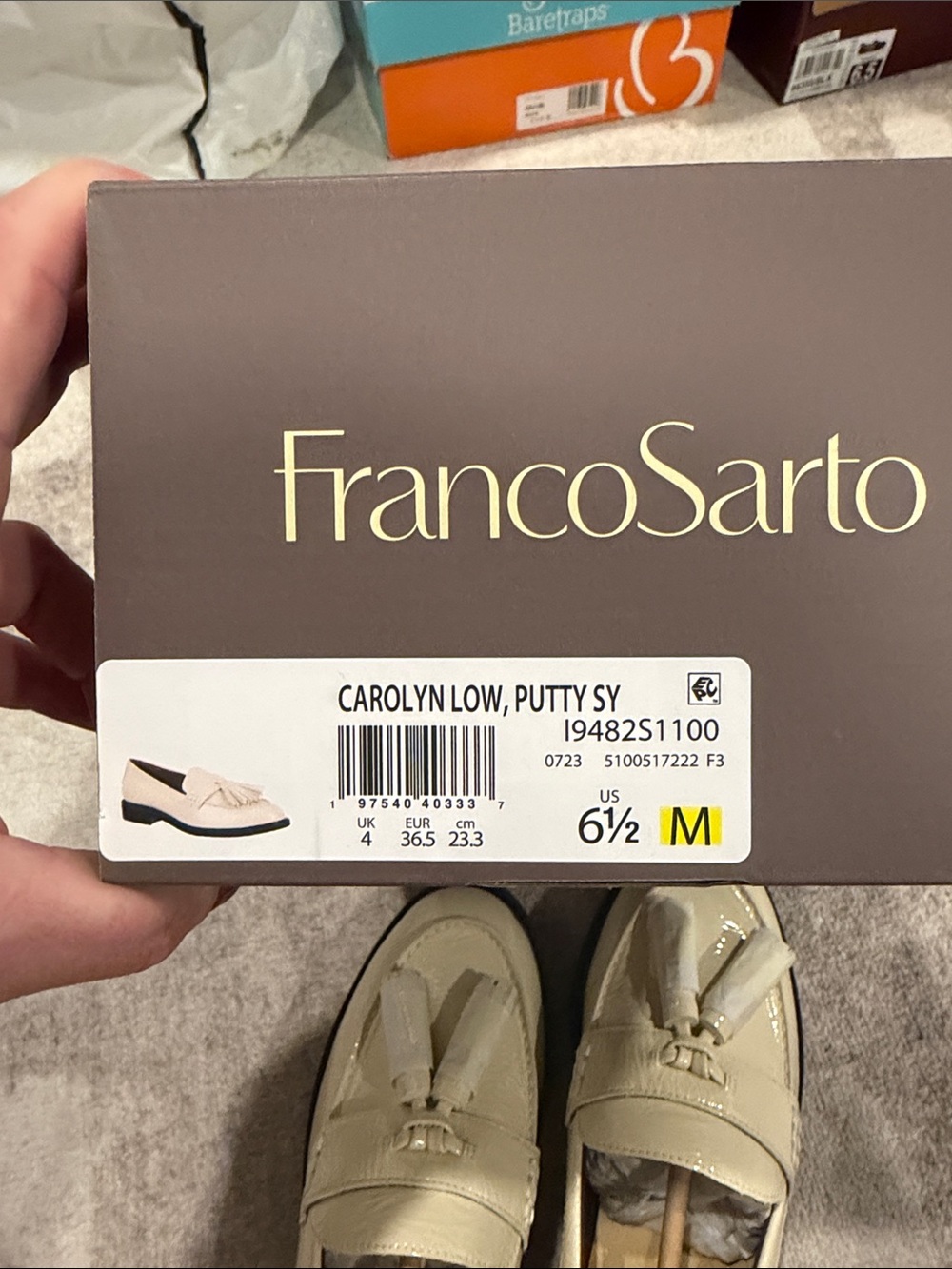 Franco Sarto Cream Patent Leather Tassel Loafers - Women's - Picture 2 of 4